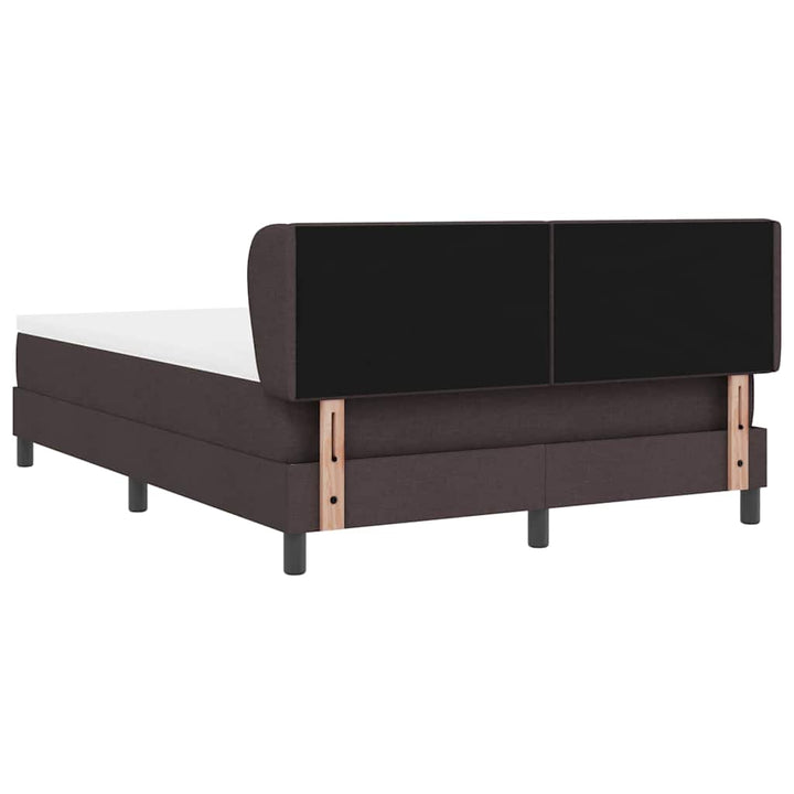 Box spring seng med madras Mørk Brun 160 x 200 cm Stof