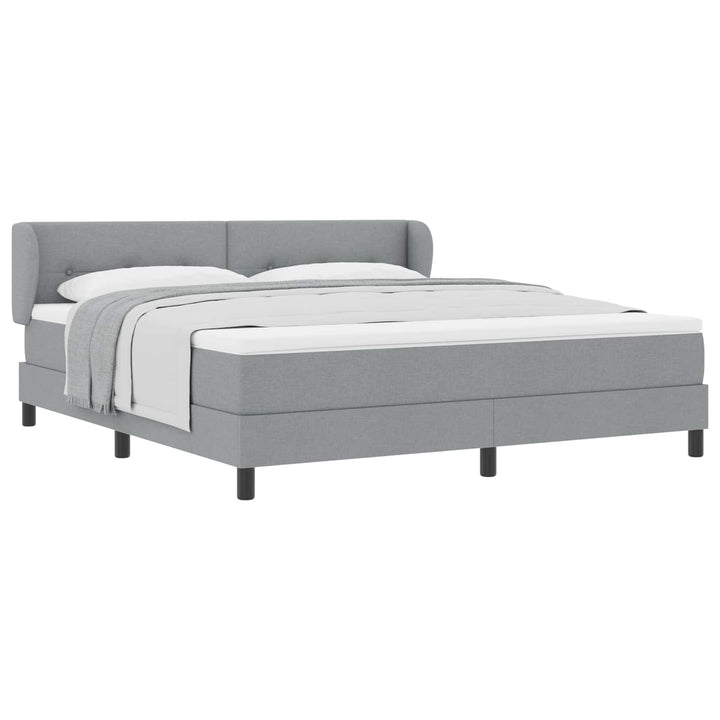 Box spring seng med madras Lysegrå 180 x 200 cm Stof