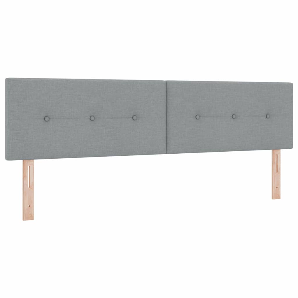 Box spring seng med madras Lysegrå 180 x 200 cm Stof