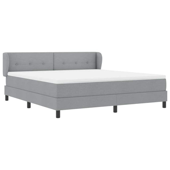Box spring seng med madras Lysegrå 180 x 200 cm Stof