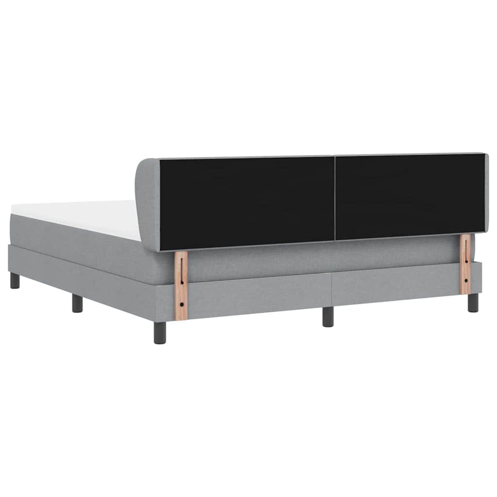 Box spring seng med madras Lysegrå 180 x 200 cm Stof