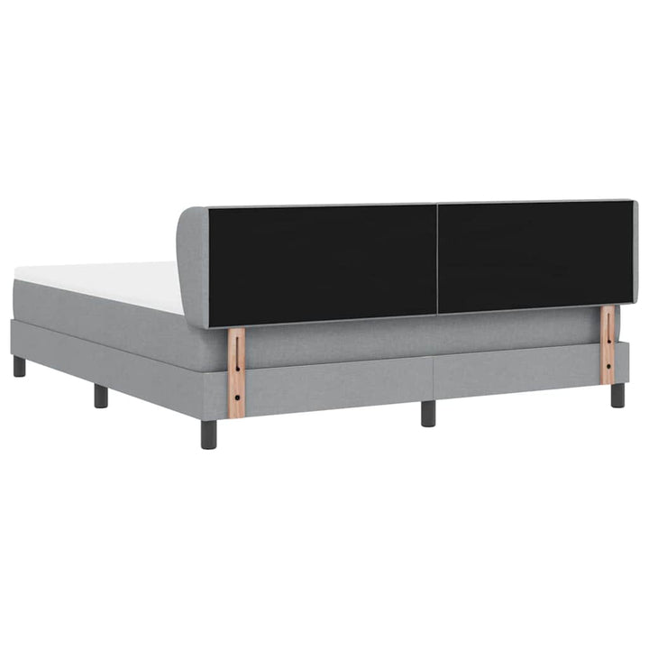 Box spring seng med madras Lysegrå 180 x 200 cm Stof
