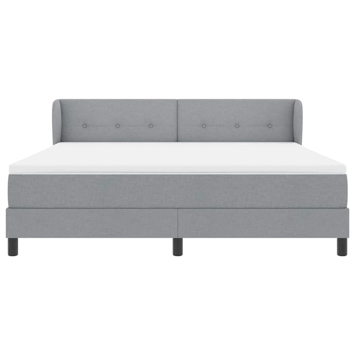 Box spring seng med madras Lysegrå 180 x 200 cm Stof