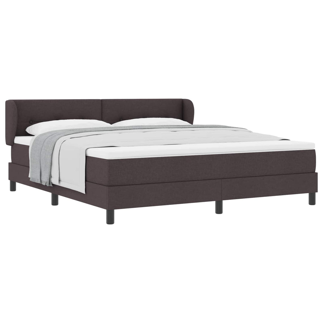 Box spring seng med madras Mørk Brun 180 x 200 cm Stof