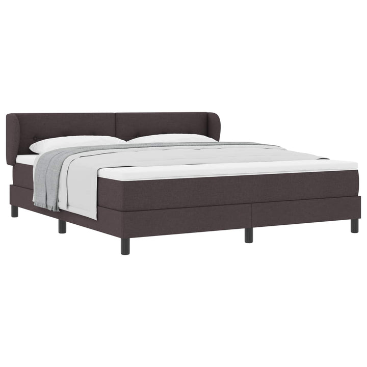 Box spring seng med madras Mørk Brun 180 x 200 cm Stof