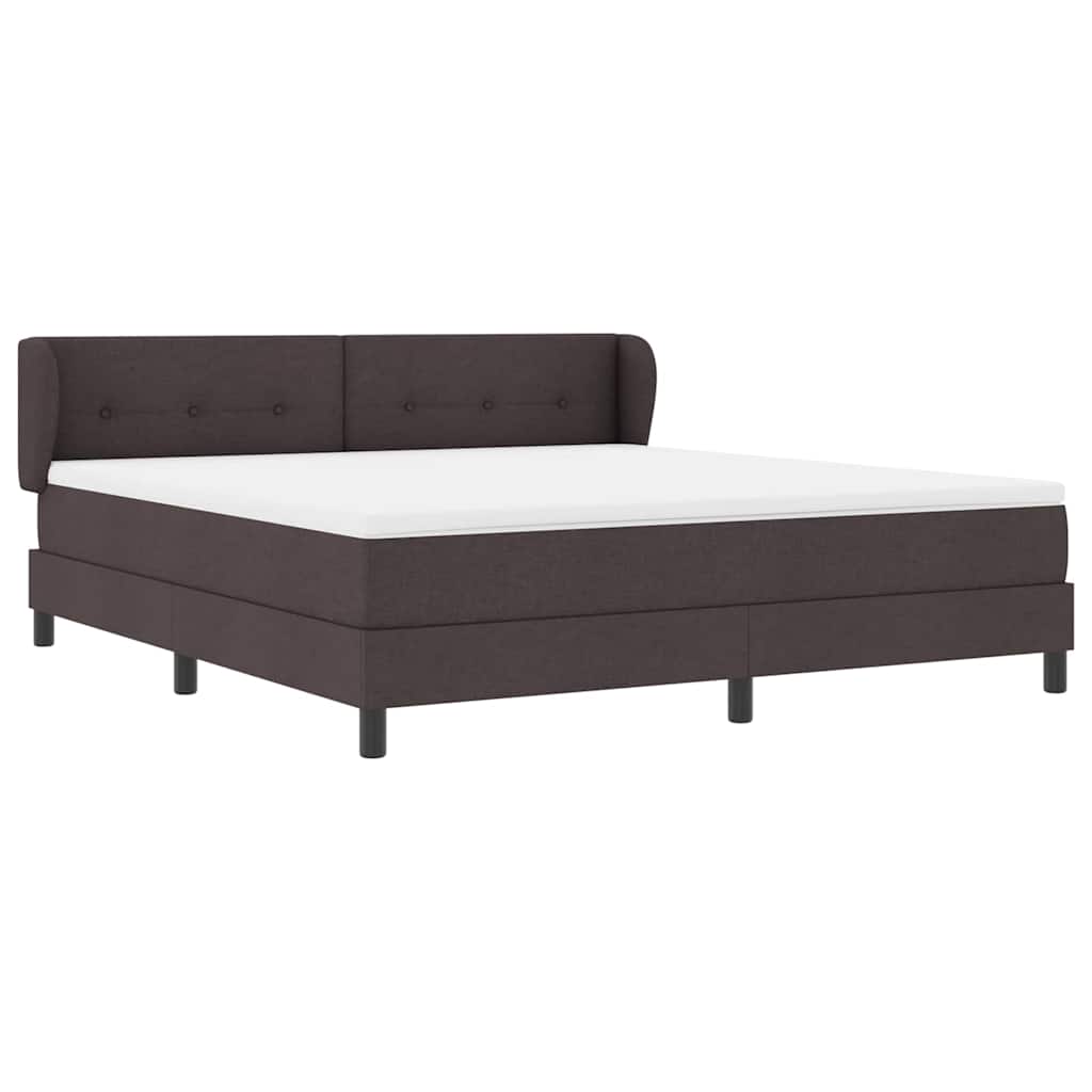 Box spring seng med madras Mørk Brun 180 x 200 cm Stof