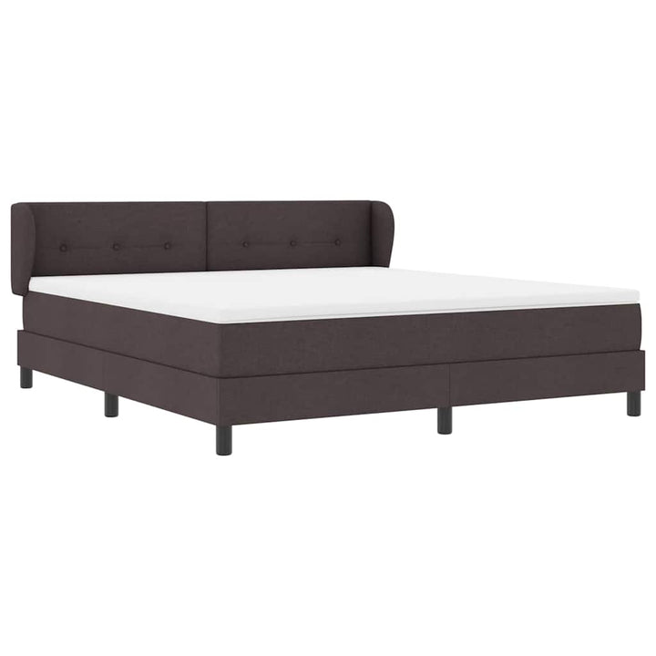 Box spring seng med madras Mørk Brun 180 x 200 cm Stof