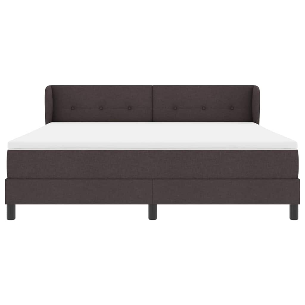 Box spring seng med madras Mørk Brun 180 x 200 cm Stof