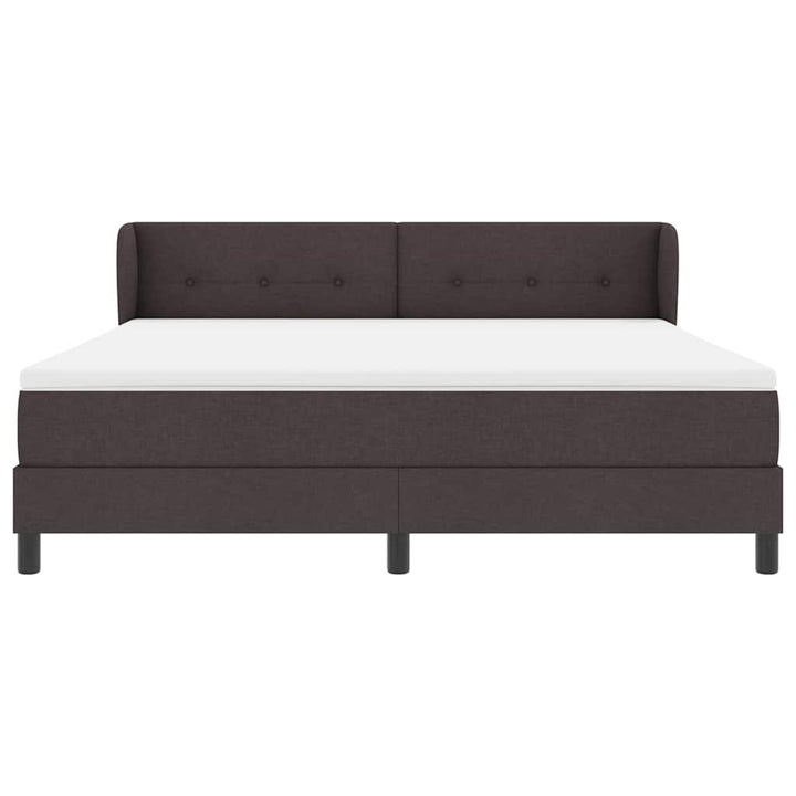 Box spring seng med madras Mørk Brun 180 x 200 cm Stof