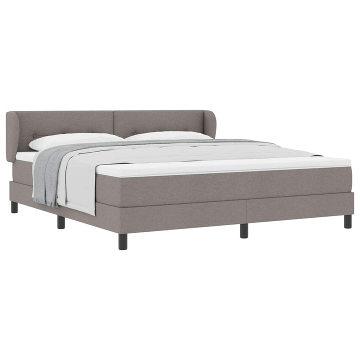 Box spring seng med madras Gråbrun 180 x 200 cm Stof