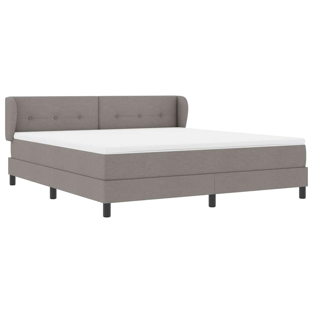 Box spring seng med madras Gråbrun 180 x 200 cm Stof