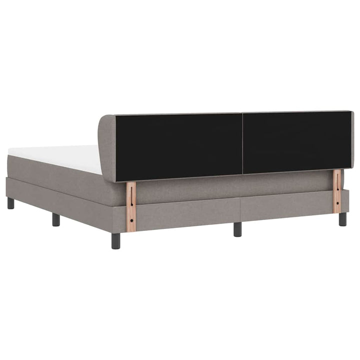 Box spring seng med madras Gråbrun 180 x 200 cm Stof