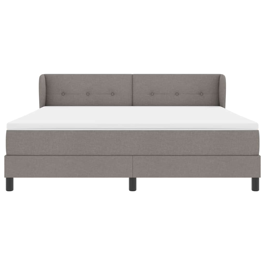 Box spring seng med madras Gråbrun 180 x 200 cm Stof