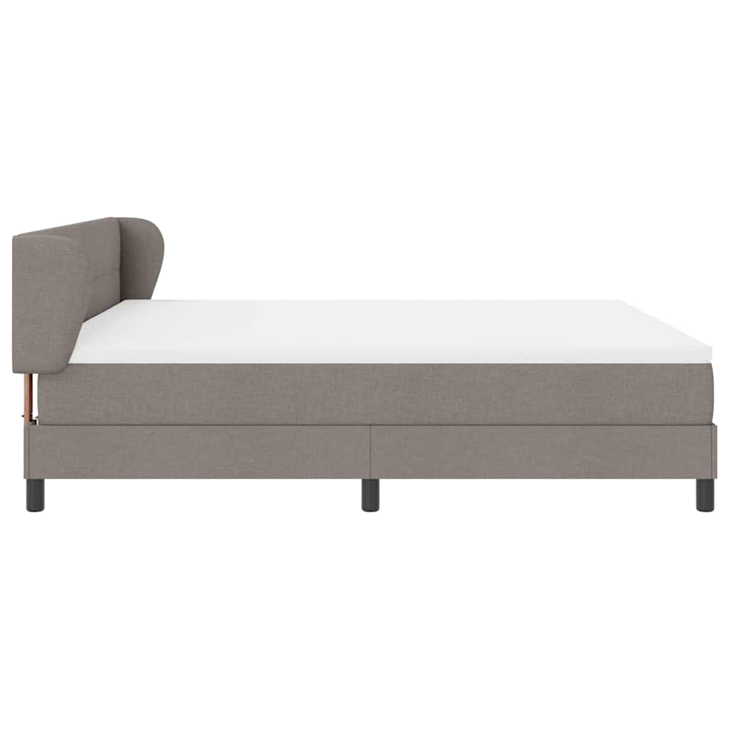 Box spring seng med madras Gråbrun 180 x 200 cm Stof