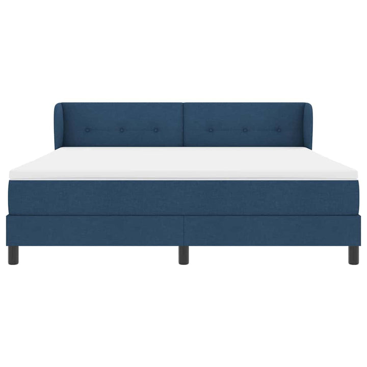 Box spring seng med hovedgærde Blå 180 x 200 cm Stof