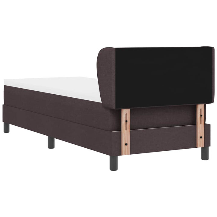 Box spring seng med madras Mørk Brun 80 x 200 cm Stof