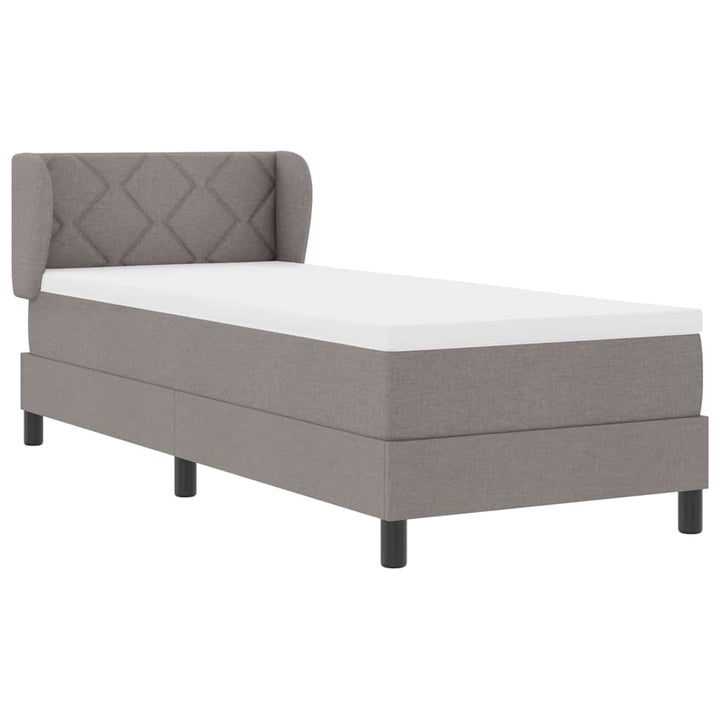 Box spring seng med madras Gråbrun 80 x 200 cm Stof