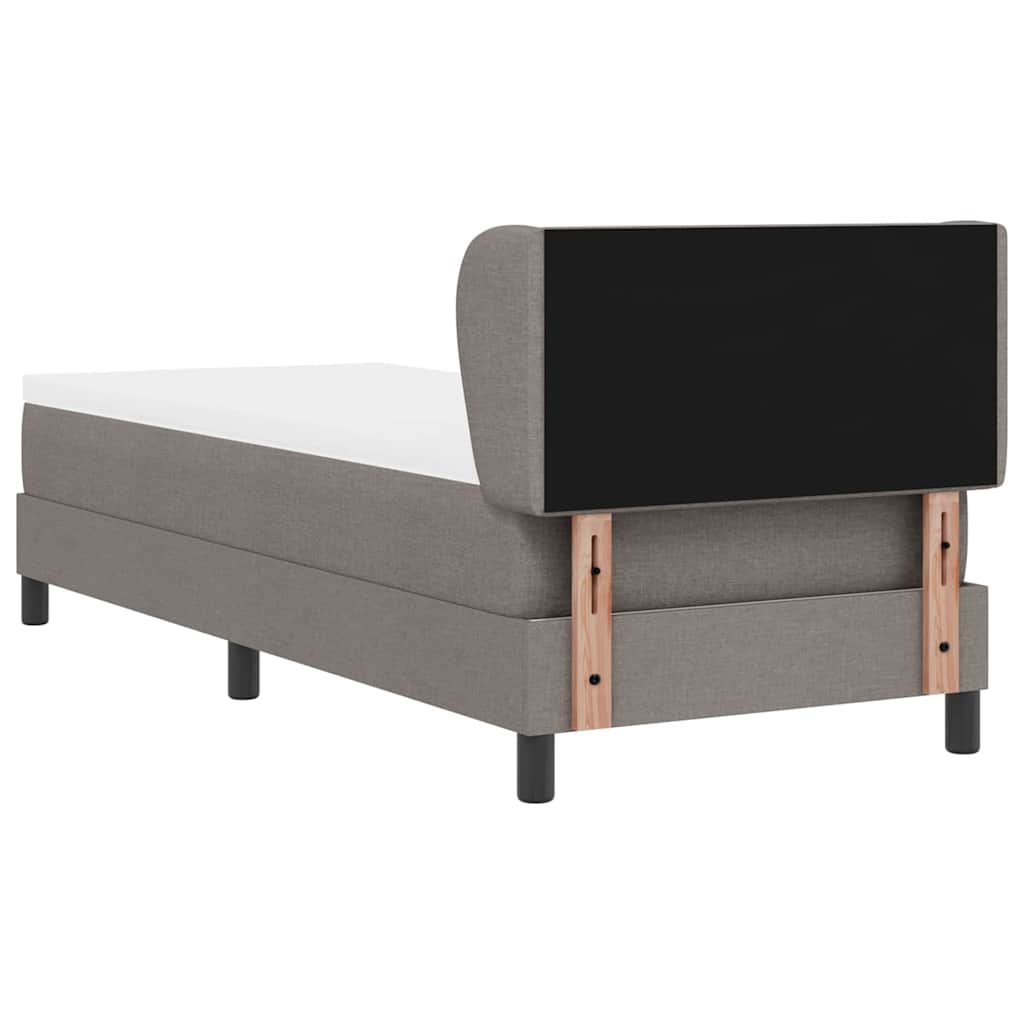 Box spring seng med madras Gråbrun 80 x 200 cm Stof