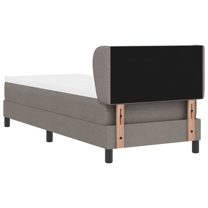 Box spring seng med madras Gråbrun 80 x 200 cm Stof