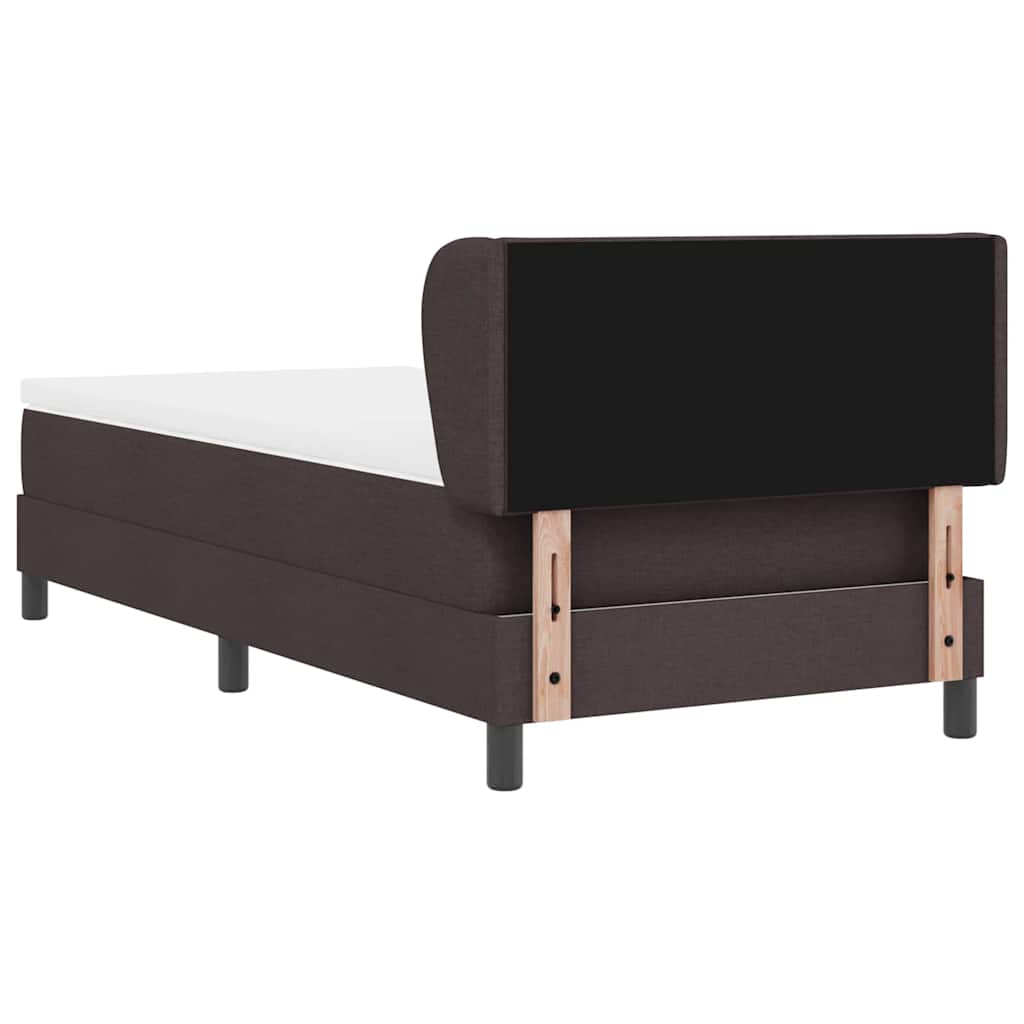 Box spring seng med hovedgærde Mørk Brun 90 x 190 cm Stof
