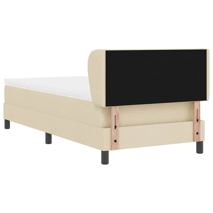 Box spring seng med madras Creme 90 x 200 cm Stof