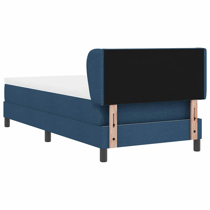 Box spring seng med madras med hovedgærde Blå 100 x 200 cm Stof