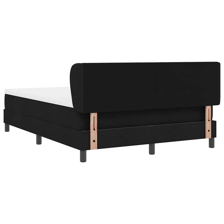 Box spring seng med hovedgærde Sort 140 x 190 cm Stof