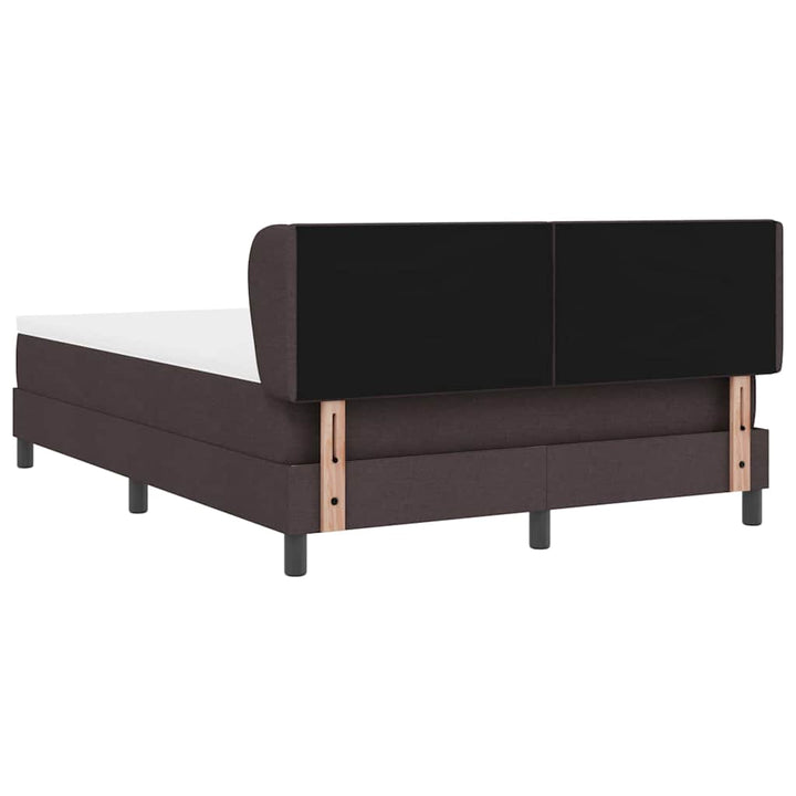 Box spring seng med hovedgærde Mørk Brun 140 x 190 cm Stof