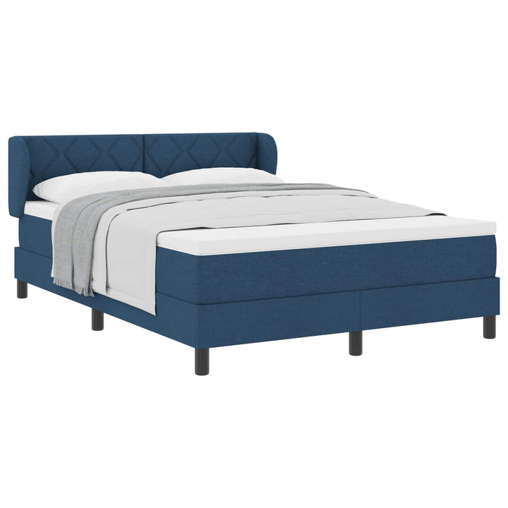 Box spring seng med hovedgærde Blå 140 x 200 cm Stof