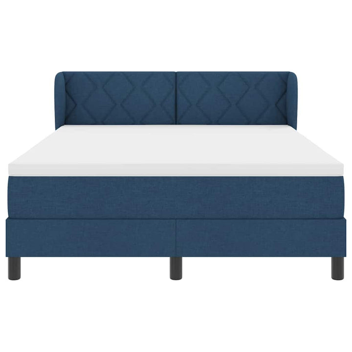 Box spring seng med hovedgærde Blå 140 x 200 cm Stof