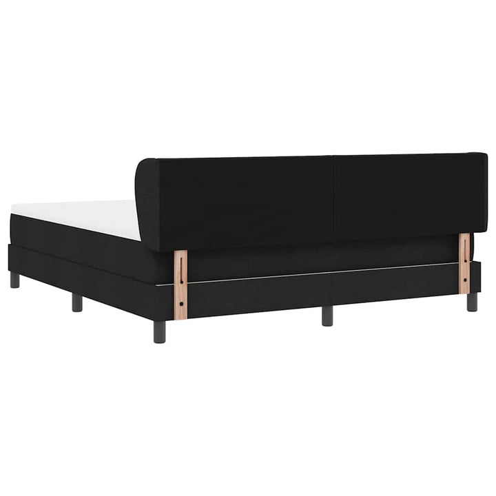 Box spring seng med hovedgærde Sort 180 x 200 cm Stof