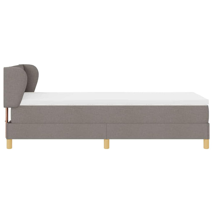 Box spring seng med madras Gråbrun 80 x 200 cm Stof