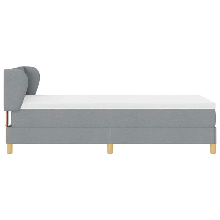 Box spring seng med madras Lysegrå 90 x 190 cm Stof