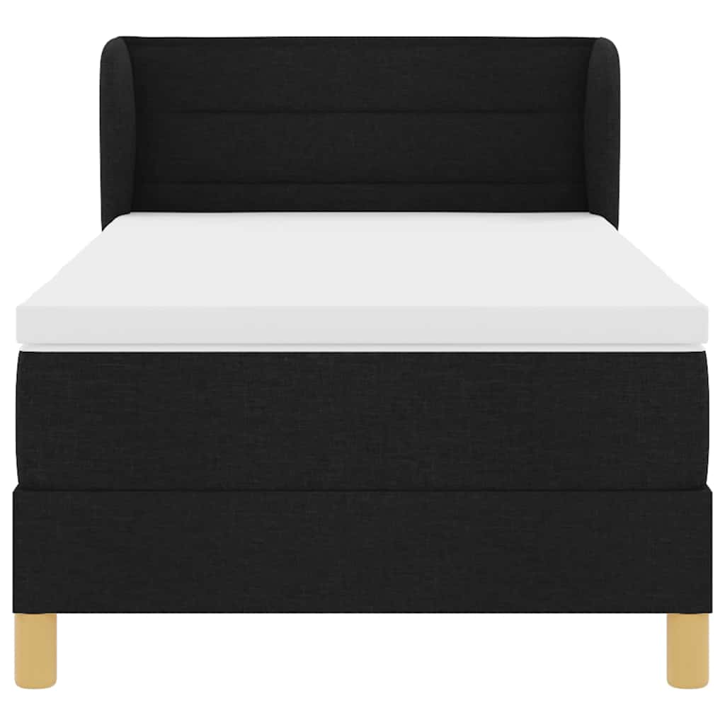 Box spring seng med madras Sort 100 x 200 cm Stof