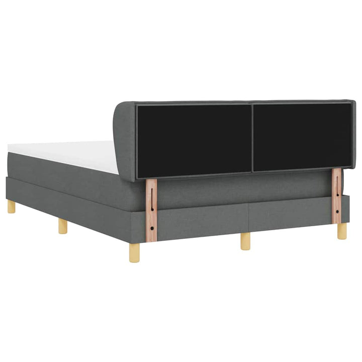 Box spring seng med madras Mørkegrå 140 x 200 cm Stof
