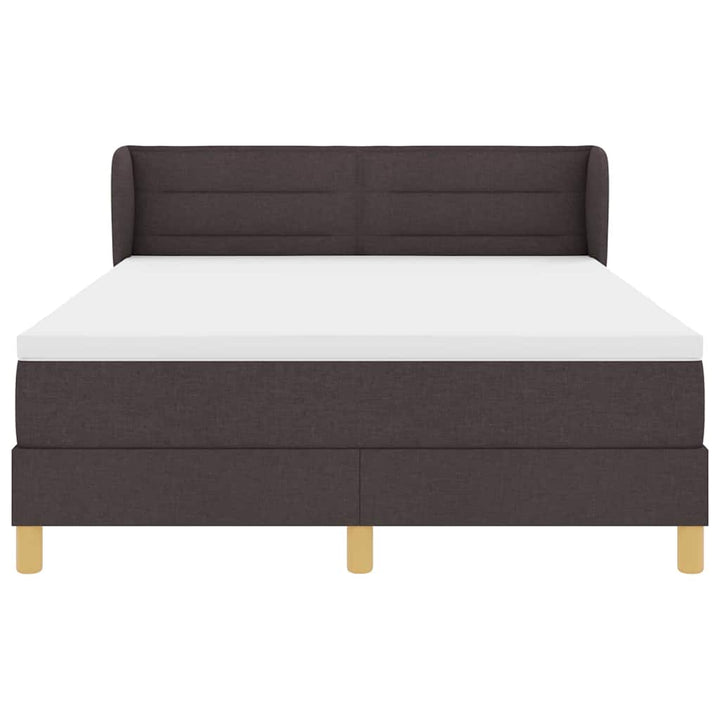 Box spring seng med madras Mørk Brun 140 x 200 cm Stof