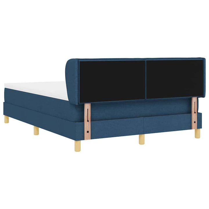 Box spring seng med madras med hovedgærde Blå 140 x 200 cm Stof