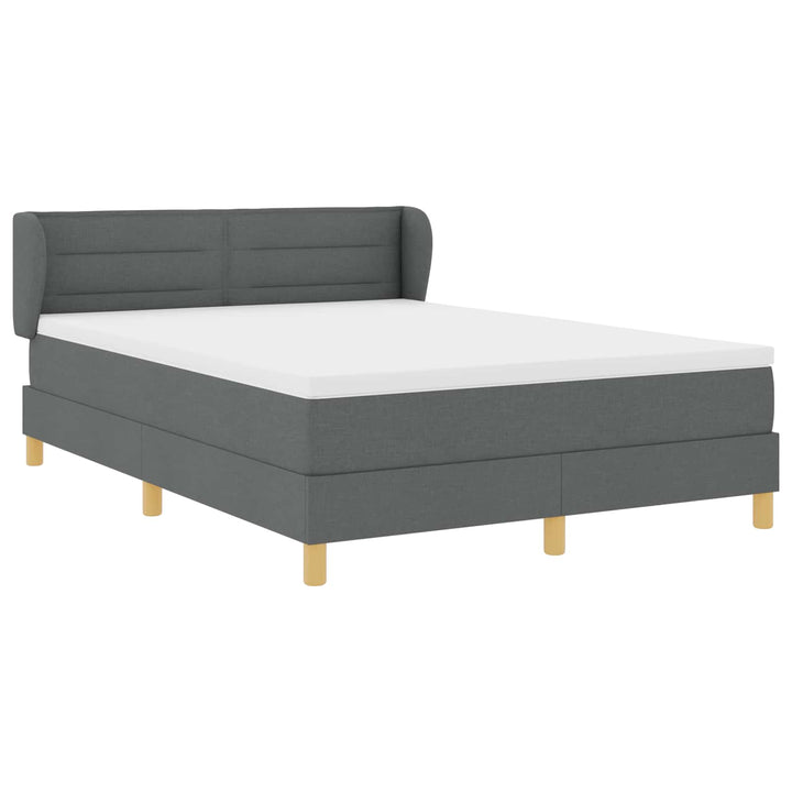 Box spring seng med madras Mørkegrå 160 x 200 cm Stof