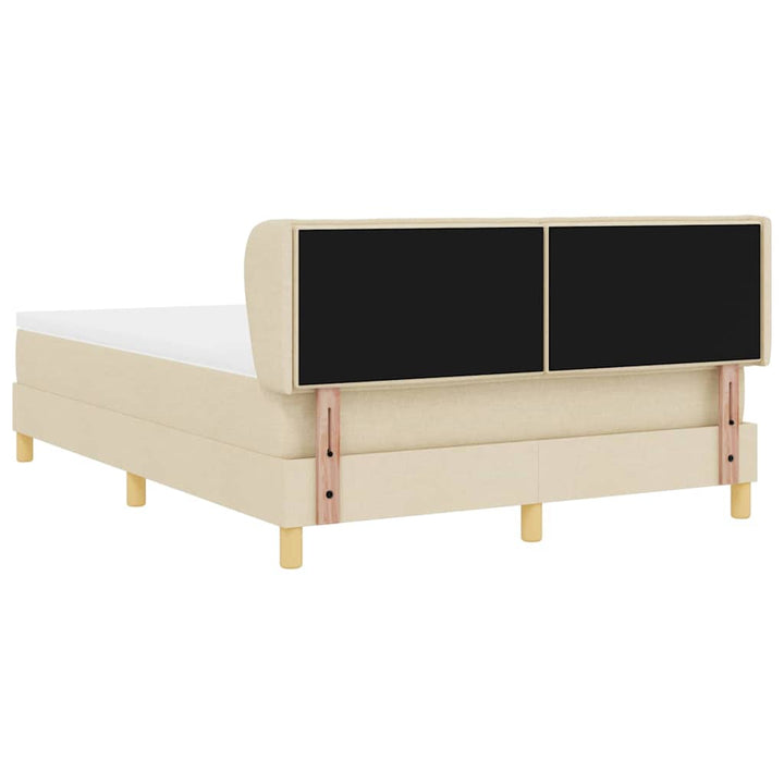Box spring seng med madras Creme 160 x 200 cm Stof
