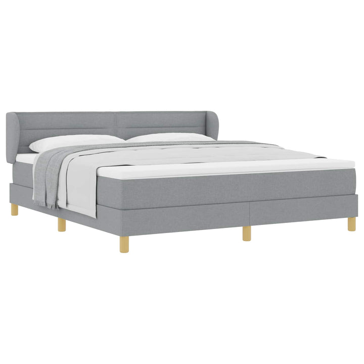 Box spring seng med madras Lysegrå 180 x 200 cm Stof