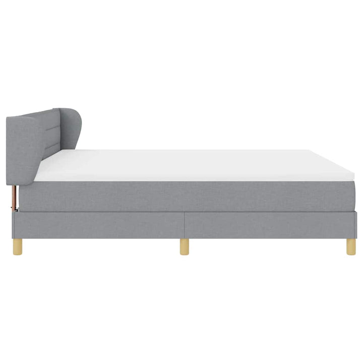 Box spring seng med madras Lysegrå 180 x 200 cm Stof