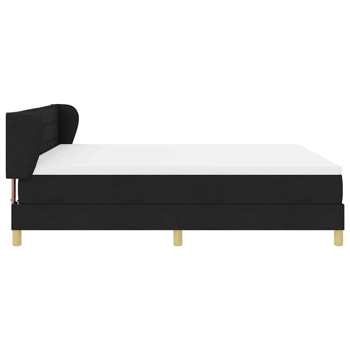 Box spring seng med madras Sort 180 x 200 cm Stof