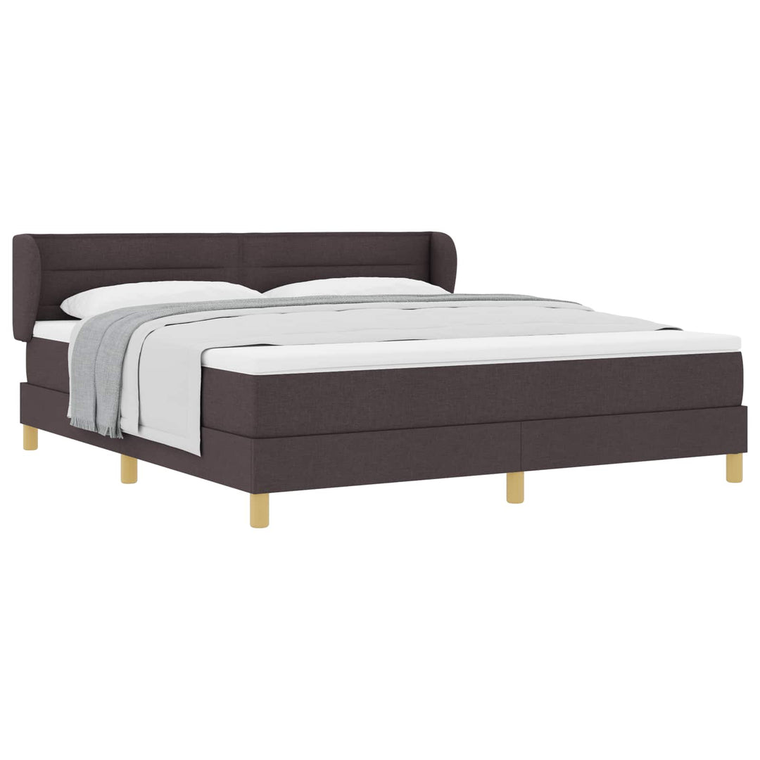 Box spring seng med madras Mørk Brun 180 x 200 cm Stof