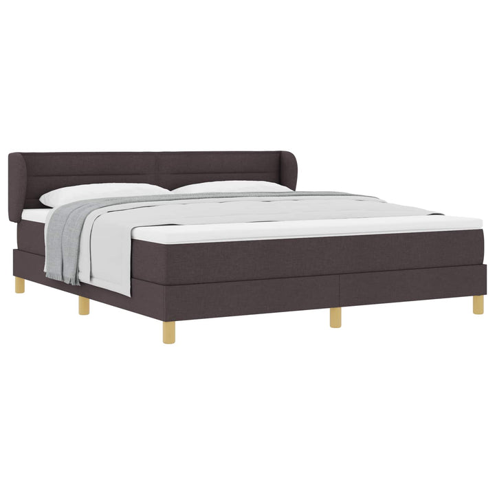 Box spring seng med madras Mørk Brun 180 x 200 cm Stof