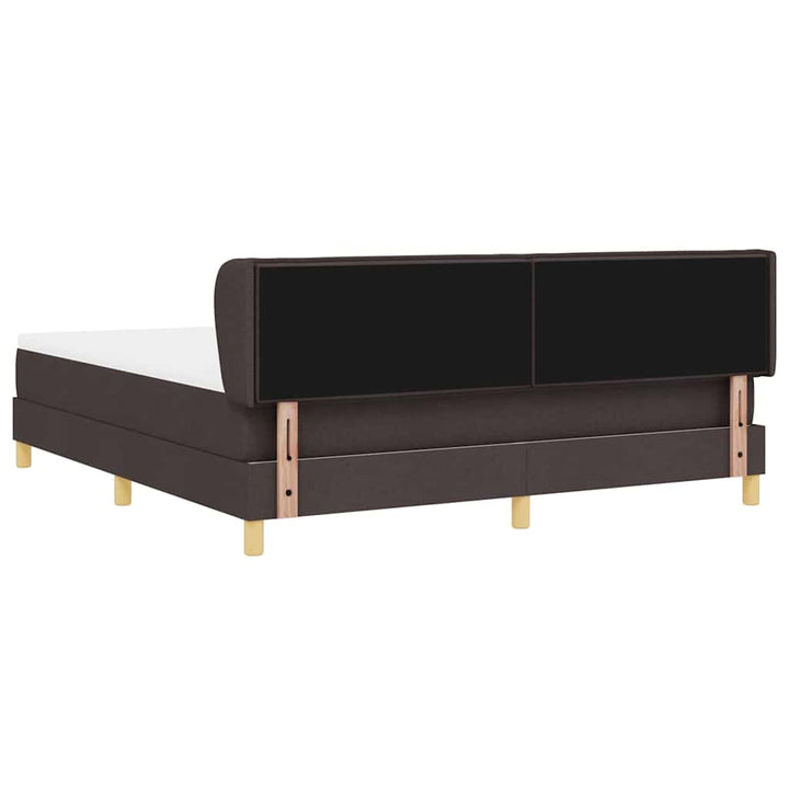 Box spring seng med madras Mørk Brun 180 x 200 cm Stof