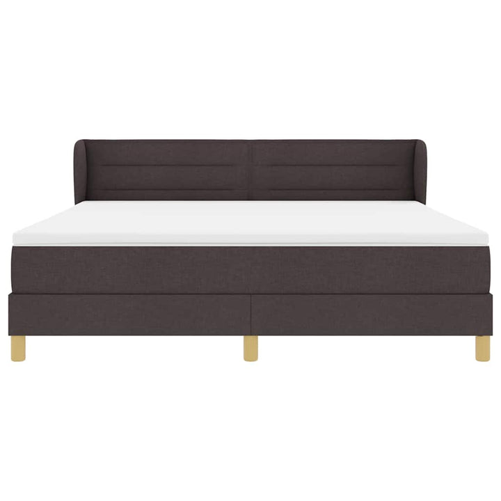 Box spring seng med madras Mørk Brun 180 x 200 cm Stof