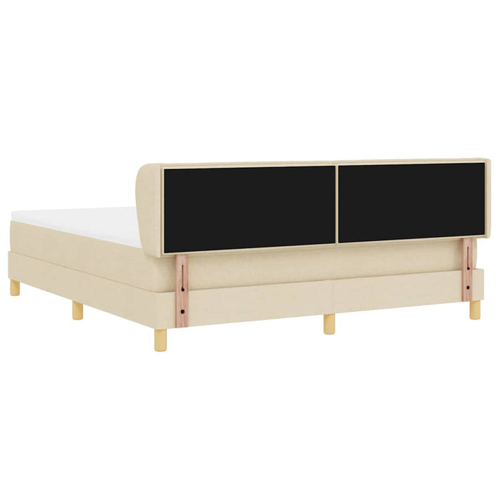 Box spring seng med madras Creme 180 x 200 cm Stof
