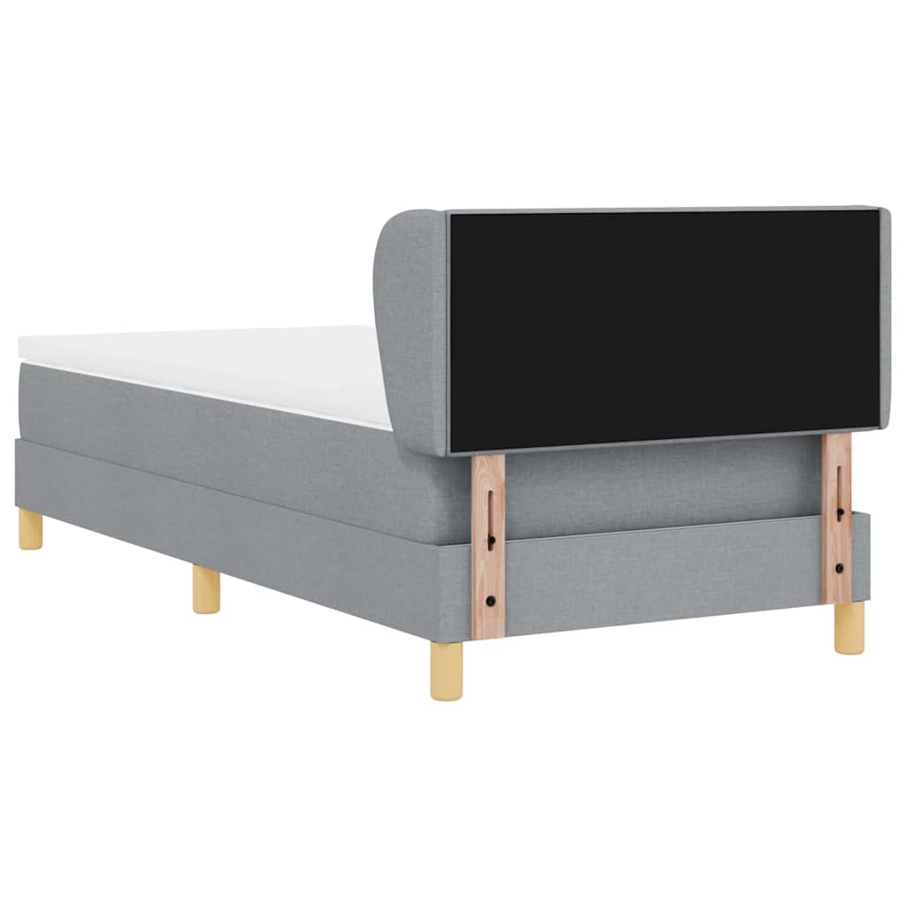 Box spring seng med madras Lysegrå 100 x 200 cm Stof