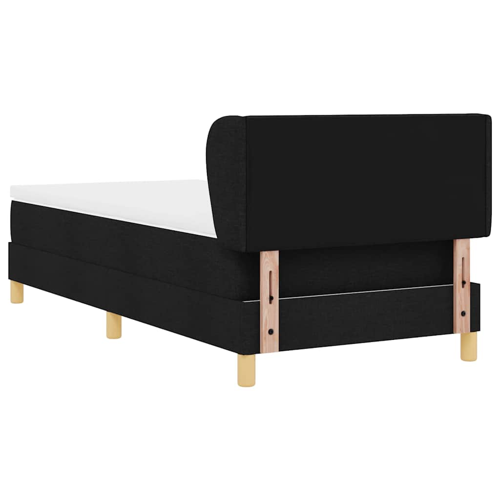 Box spring seng med madras Sort 100 x 200 cm Stof