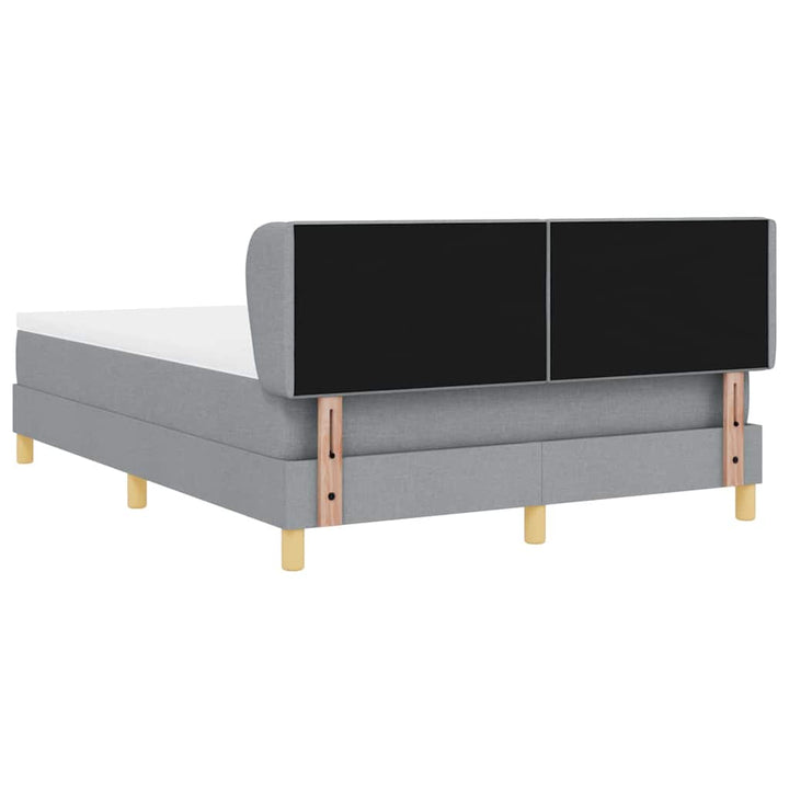 Box spring seng med madras Lysegrå 140 x 190 cm Stof